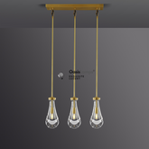 Raindrop Linear Chandelier 3 LIGHTS L 22"